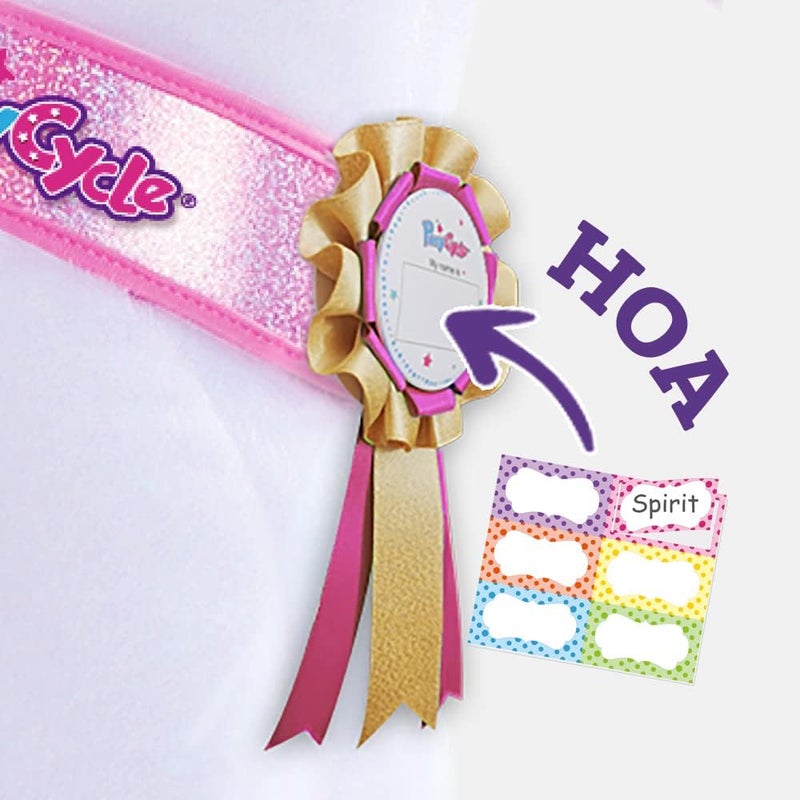 PonyCycle Unicorn Horse Toys Grooming Kit, Feed & Care, 5 Piece Assortment. Groming Brush, Pet Brush, Carrot, Sticker, Name Tag Perfect Pony Toys Gifts for Girls Kids - Model E, U and Model X - Image 5